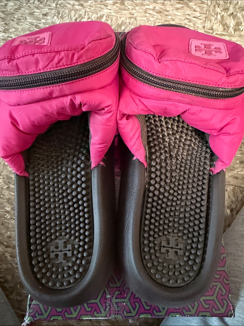 Tory Burch Magenta Pocket Sport Slide Sandals EUC - Picture 8 of 11